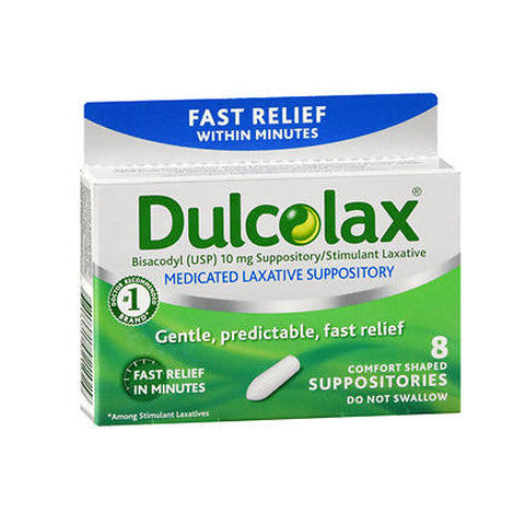 Dulcolax, Bisacodyl Medicated Laxative Suppositories, 10 Mg, 8 Count Dulcolax