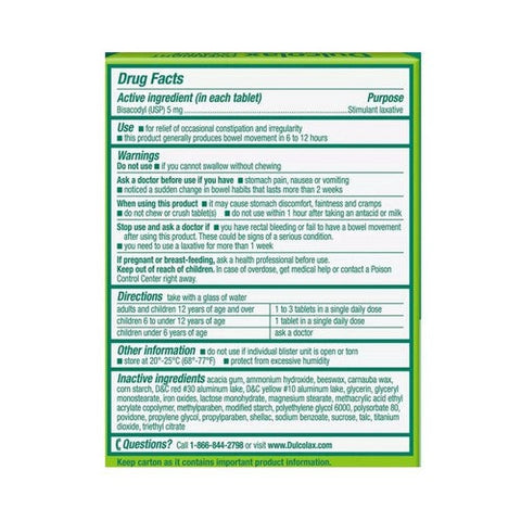 Dulcolax, Overnight Laxative Comfort Coated Tablets, 10 Count Dulcolax