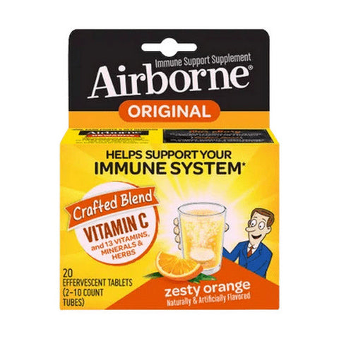Airborne, Effervescent Health Formula, Orange 10 tabs Airborne