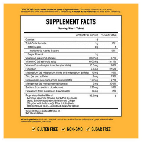 Airborne, Effervescent Health Formula, Orange 10 tabs Airborne