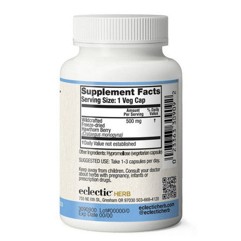 Eclectic Herb, Hawthorn Berry FD V-50, 500 mg, 90 Caps Eclectic Herb