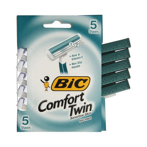 Bic, Comfort Twin Shavers For Men Sensitive Skin, 5 each Bic