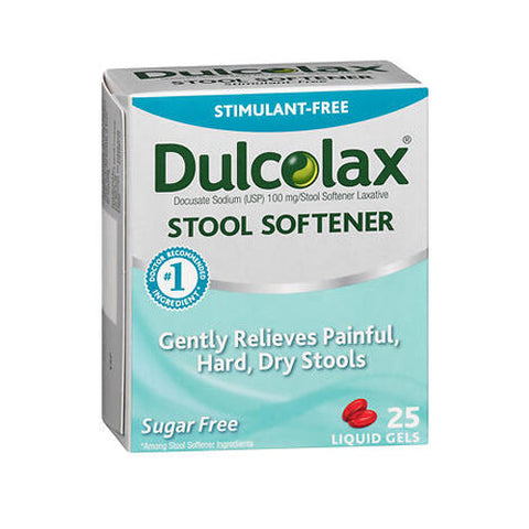 Dulcolax, Docusate Sodium Stool Softener Laxative Liquid Gels, 100 Mg, 25 Count Dulcolax