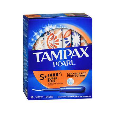 Tampax, Pearl Plastic Super Plus Tampons, Unscented 18 each Tampax