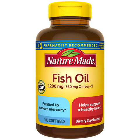 Nature Made, Fish Oil, 1200 mg, 100 Liquid Softgels Nature Made