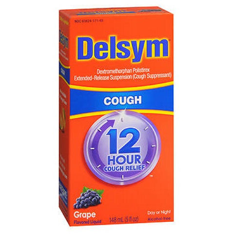 Delsym, 12 Hour Cough Relief Liquid Grape, 5 Oz Delsym